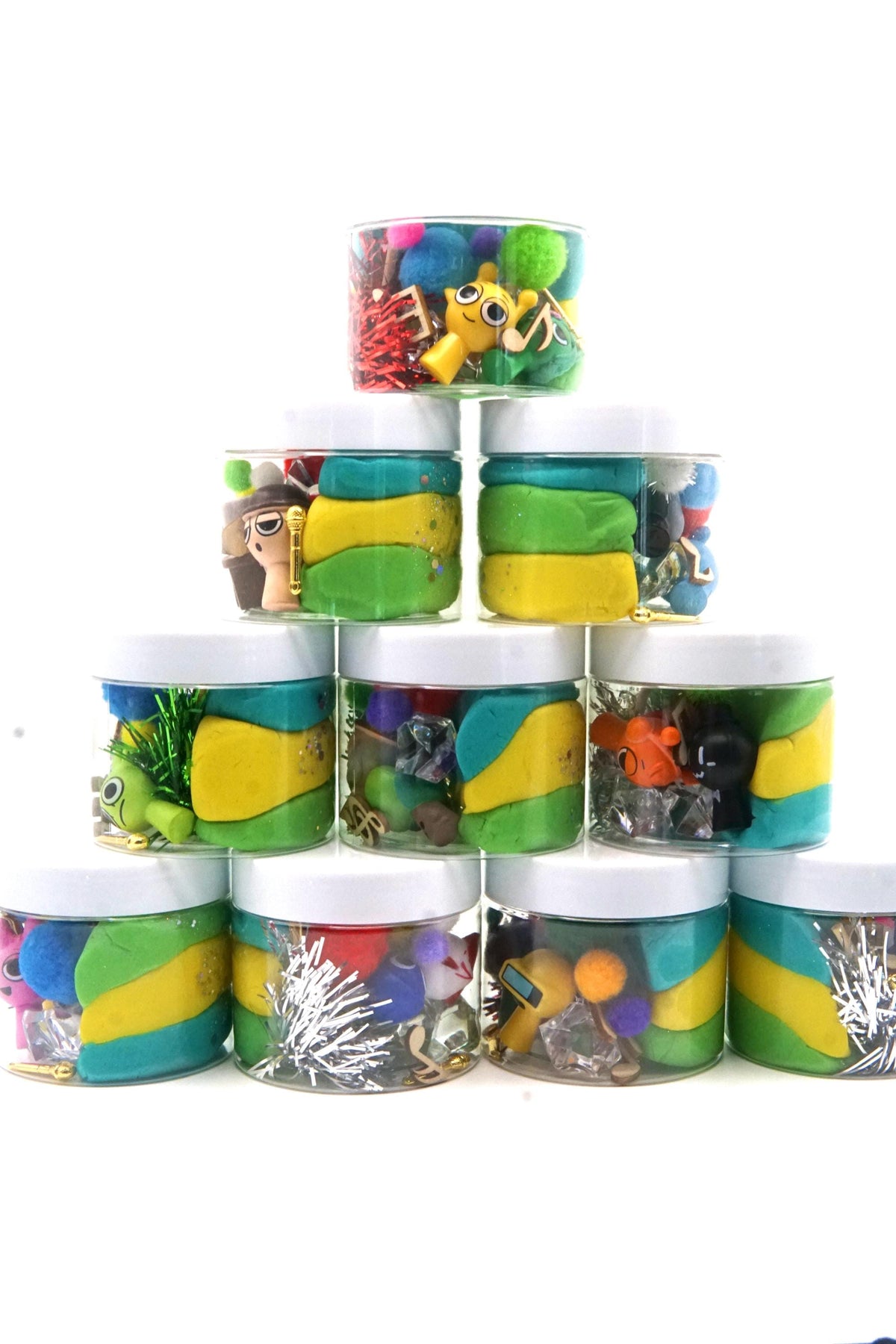 Sprunki Sensory Playdough Party Favors | 4 oz Playdough Jar | Sprunki Theme | Birthday Favor | Sensory Toy for Kids, Incredibox Party