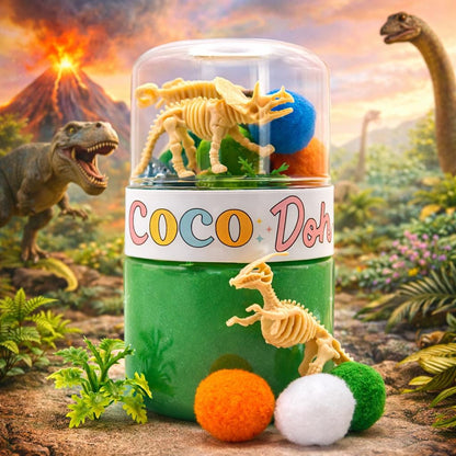 Dinosaur Playdough Sensory Kit - Classic Jar