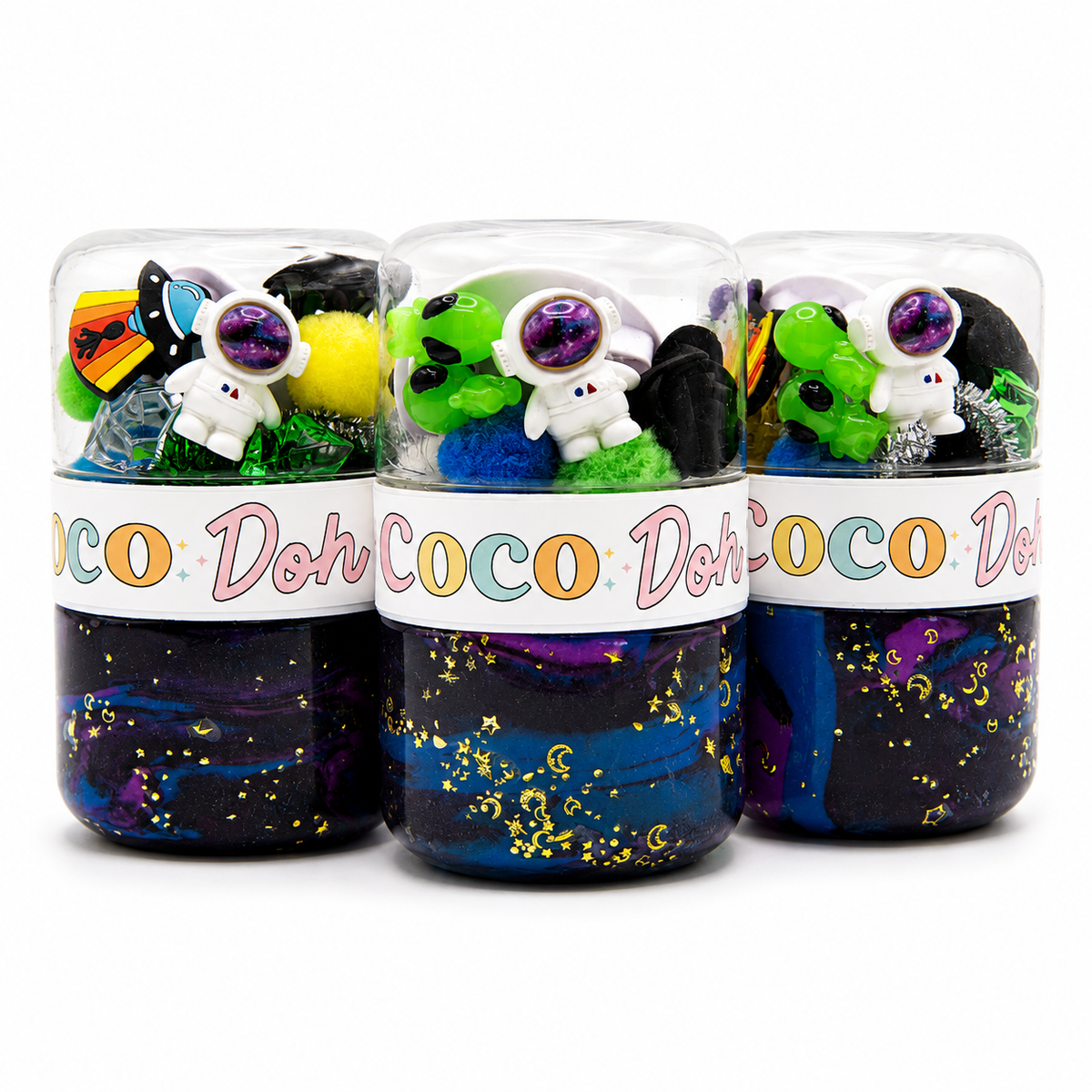 Space Alien Playdough Sensory Kit - Classic Jar