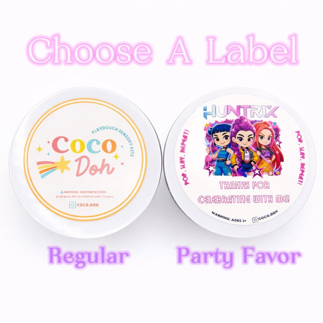 K-Pop Inspired Monster Hero Party Favor | Sensory Playdough Jars | Kpop Birthday, Customizable