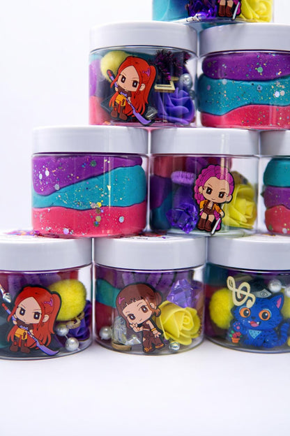 K-Pop Inspired Monster Hero Party Favor | Sensory Playdough Jars | Kpop Birthday, Customizable