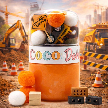 Construction Playdough Sensory Kit - Classic Jar
