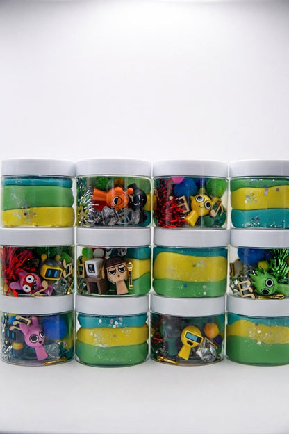 Sprunki Sensory Playdough Party Favors | 4 oz Playdough Jar | Sprunki Theme | Birthday Favor | Sensory Toy for Kids, Incredibox Party