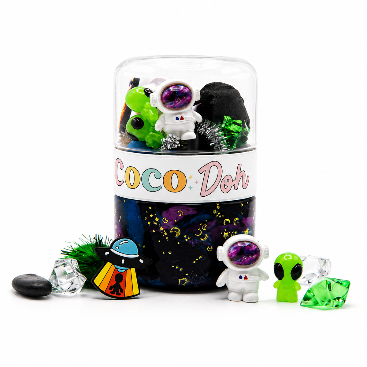 Space Alien Playdough Sensory Kit - Classic Jar