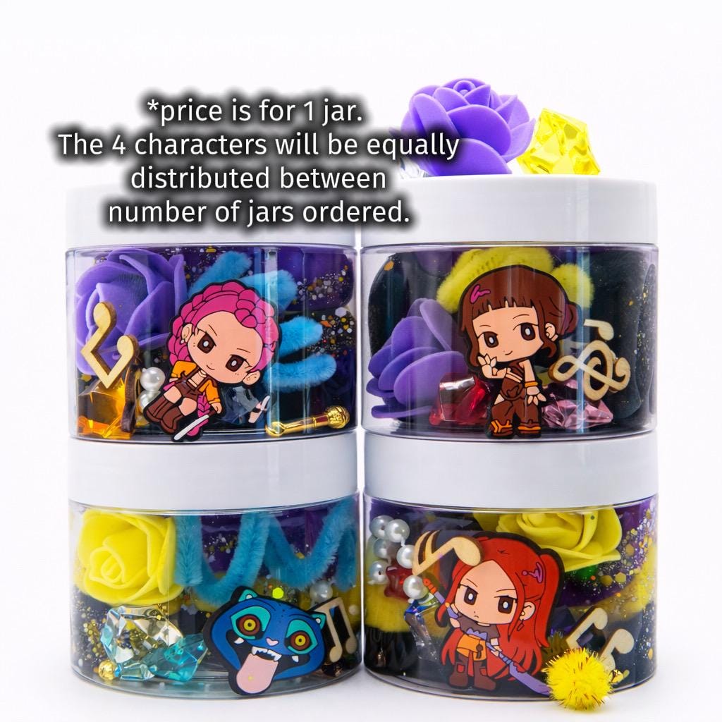 K-Pop Inspired Monster Hero Party Favor | Sensory Playdough Jars | Kpop Birthday, Customizable