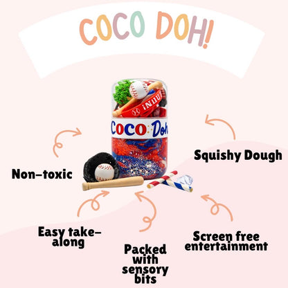 Baseball Playdough Sensory Kit - Classic Jar