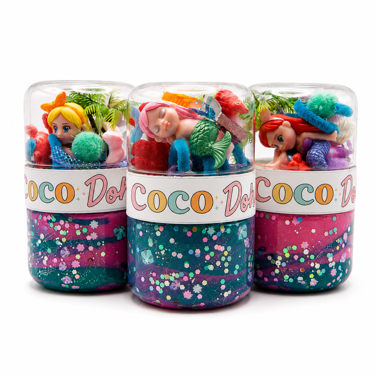 Mermaid Playdough Sensory Kit - Classic Jar