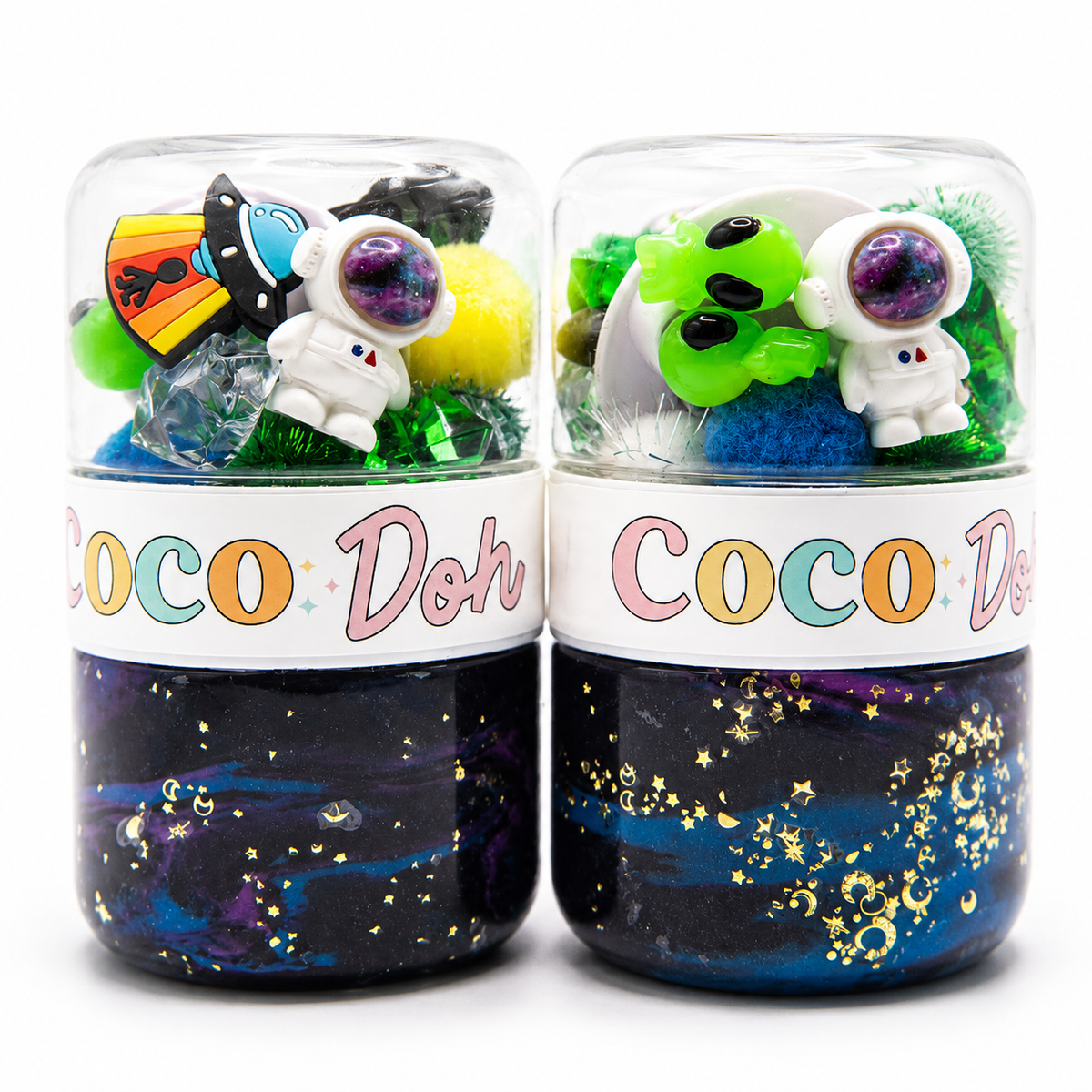 Space Alien Playdough Sensory Kit - Classic Jar