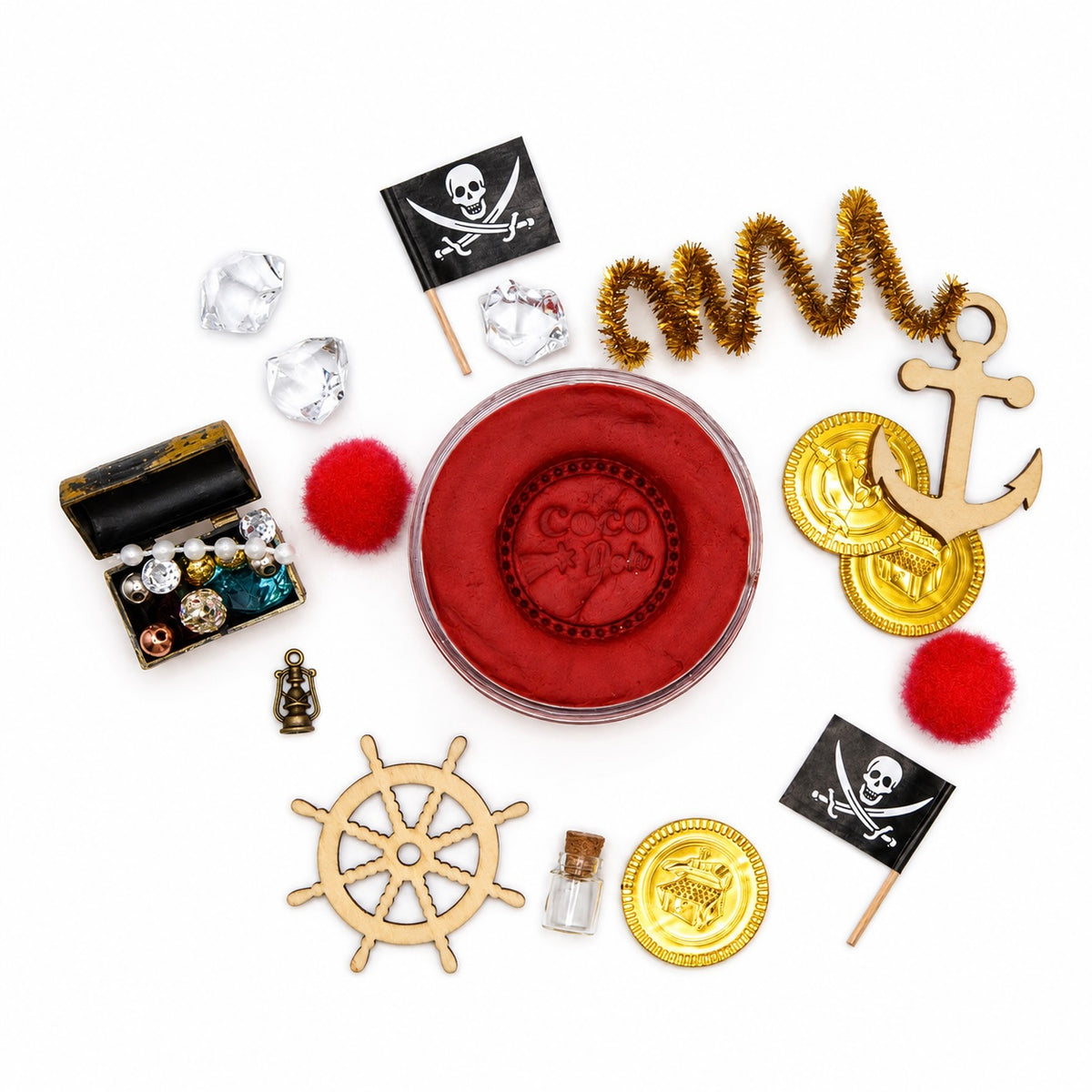 Pirate Playdough Sensory Kit - Classic Jar