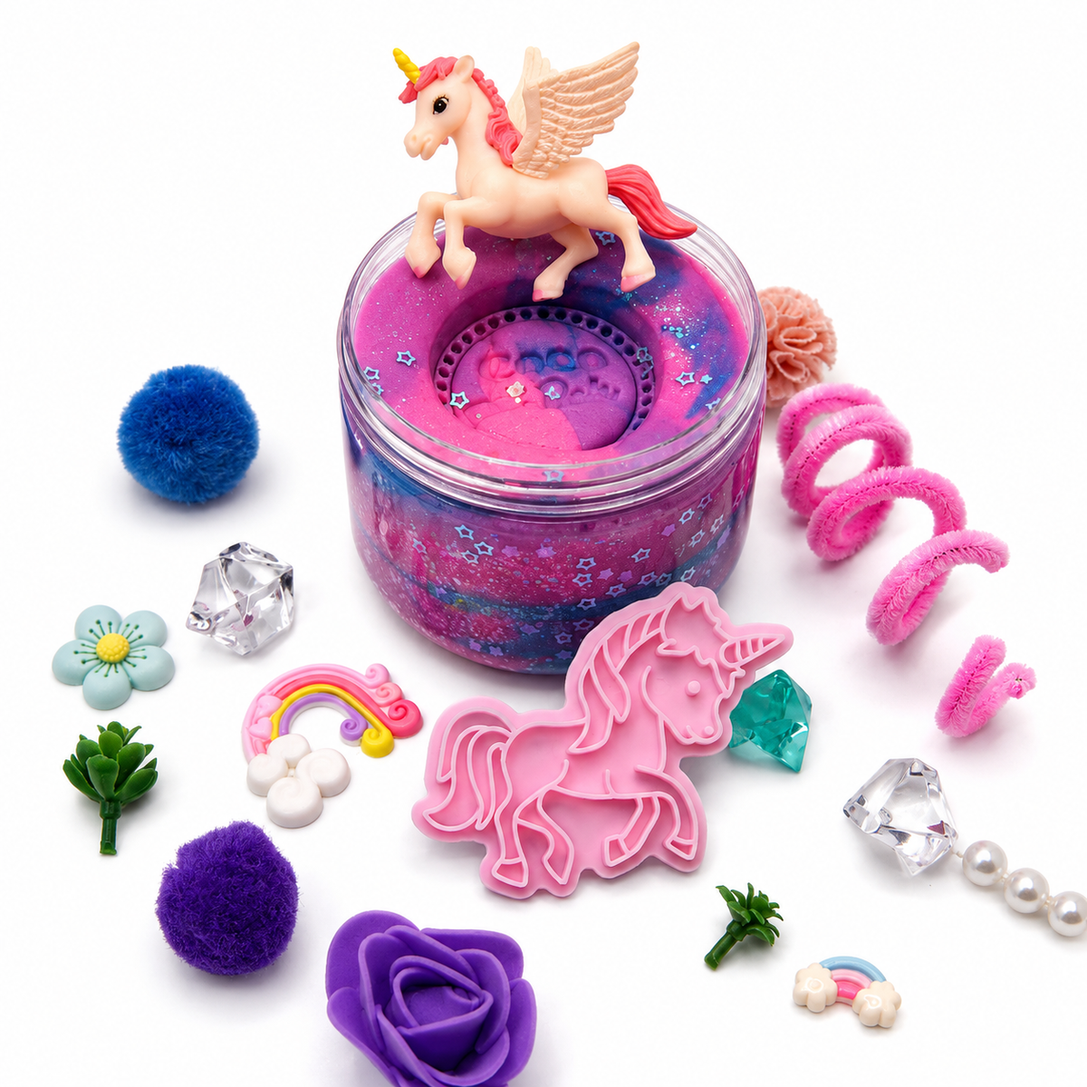 Unicorn Playdough Sensory Kit - Classic Jar