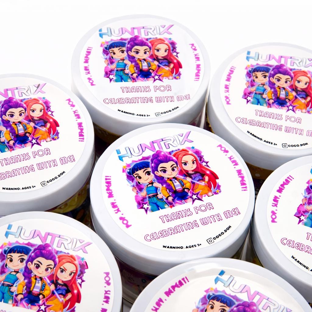 K-Pop Inspired Monster Hero Party Favor | Sensory Playdough Jars | Kpop Birthday, Customizable