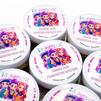K-Pop Inspired Monster Hero Party Favor | Sensory Playdough Jars | Kpop Birthday, Customizable