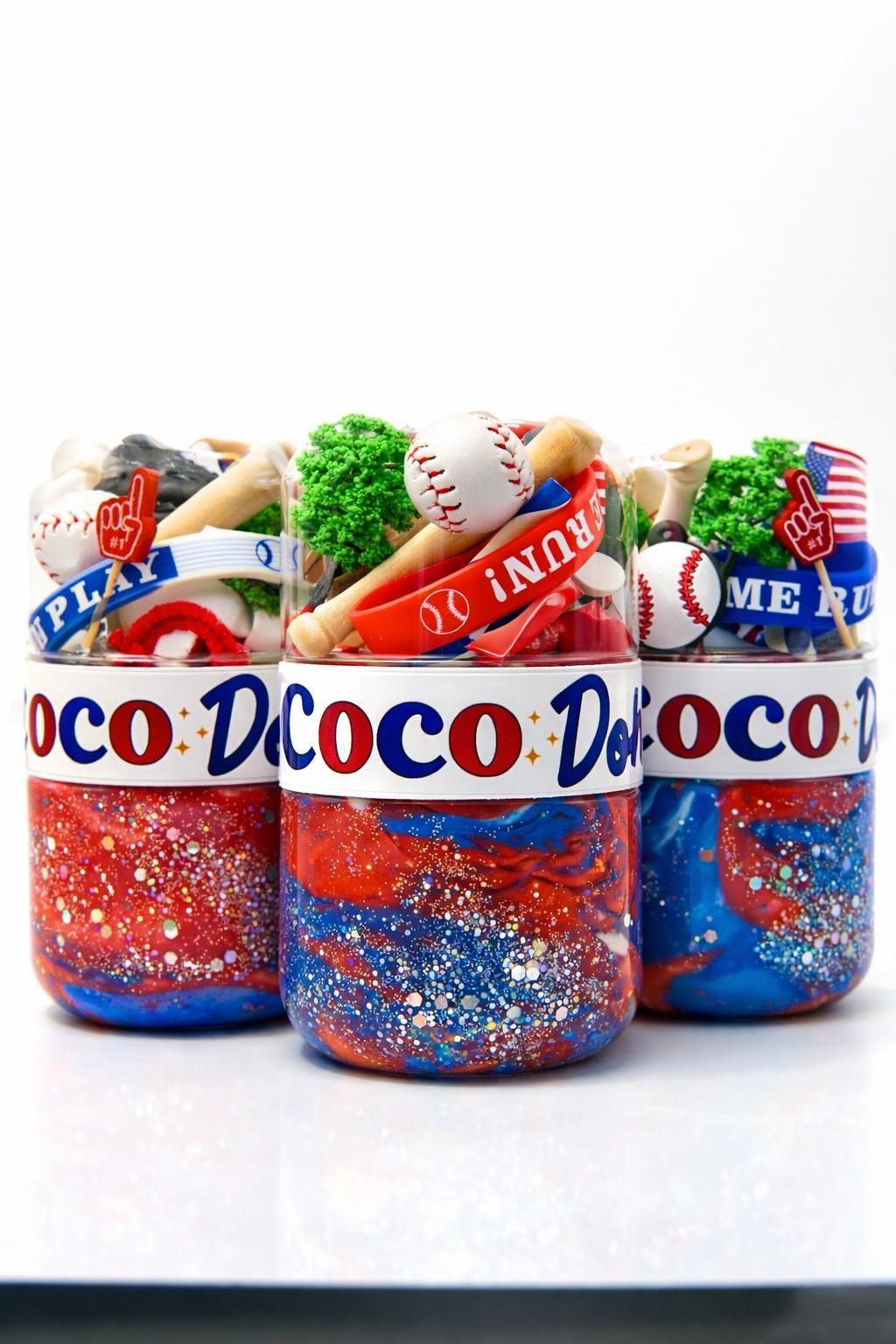 Baseball Playdough Sensory Kit - Classic Jar