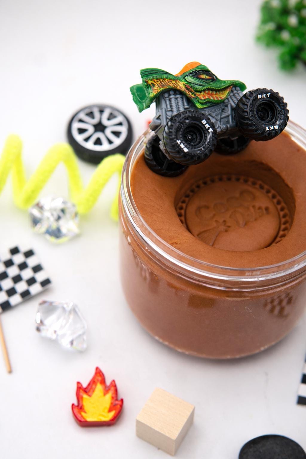 Monster Truck Playdough Sensory Kit - Classic Jar