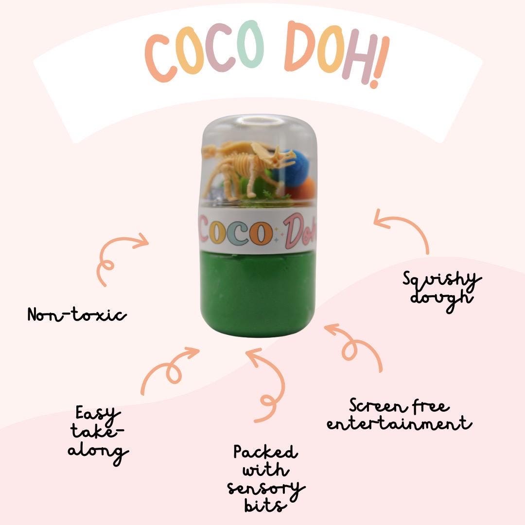 Dinosaur Playdough Sensory Kit - Classic Jar