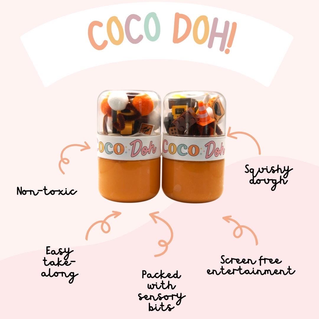 Construction Playdough Sensory Kit - Classic Jar